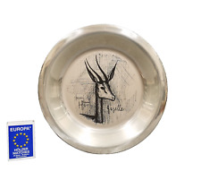 BERNARD BUFFET Künstlerteller Gazelle 925 Sterling Silber 1973 Teller signiert