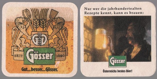 Alter bierdeckel gösser - bierdeckel,
