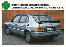 PROSPEKT BROCHURE ALFA ROMEO ALFA 33 QUADRIFOGLIO VERDE 1984 -deutsch-