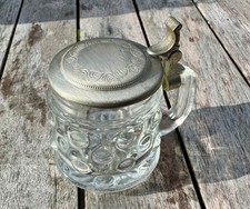 Original BMF Schnapskrügerl Zinndeckel Deko Mini Bierglas Bierkrug Oktoberfest