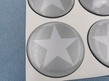 4x silber Embleme für