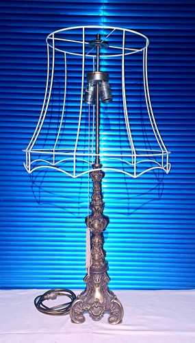 Antike messing tischlampe - messing-tischlampe, ca