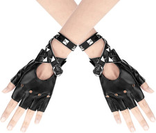 1 Paar Punk Handschuhe Nieten