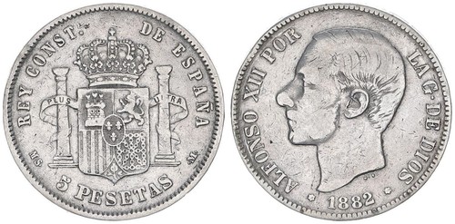 Spanien pesetas silber - 5,