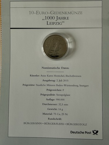 Euro gedenkmünze - 10,