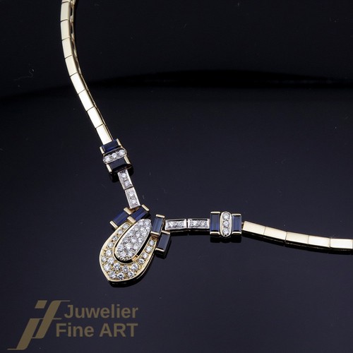 Saphir-Collier/Halskette-8