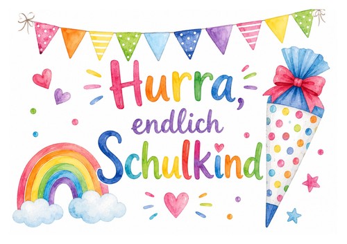 Einschulung postkarte - 1x, “einschulung“