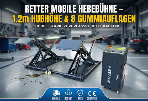 Mobile scherenhebebühne 2m - mobile, 1,2m