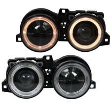 Depo Scheinwerfer Angel Eyes für BMW E30 Bj. 1982-1994 Schwarz