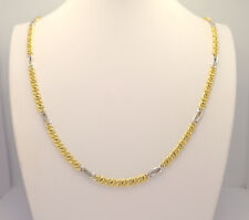 585 Gold Kette 50cm Bicolor Rhodiniert 14 Karat Gelbgold Halskette 10,45g
