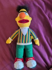 Vintage Sesame Street Bert 1998 Stoffpuppe ca. 30 cm Retro Ernie Jim Henson Kika