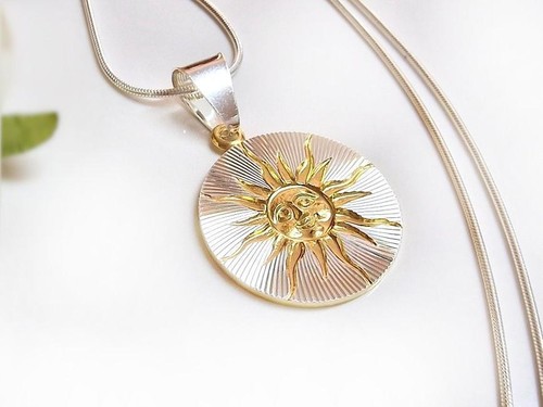 Sonne anhänger silber 925 - silber,