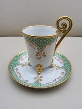 Porzellan Mokkatasse Espressotasse  Tasse 2tlg. ALT TIRSCHENREUTH 1838 GERMANY 