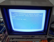 Commodore Farbmonitor 1702 (64/128/ATARI XL) + Netz/Videokabel works  8-bit