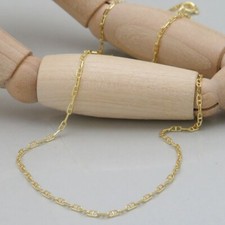 Halskette Gold Kette Stegankerkette 1,4 mm ca. 50 cm in 585/14K Gelbgold