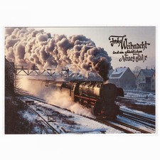 AK  Weihnachten, Neujahr / Eisenbahn, Dampf-Güterzuglok 044210-3 in Bad Harzburg