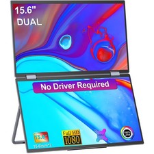 UPERFECT 15,6" Full HD Tragbarer Dual Screen Monitor Laptop Bildschirm Extender