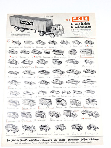 Wiking 1968 bild preisliste - wiking, bild-preisliste