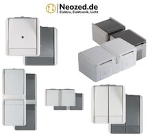 TEM FONTANA Schalter Schuko Steckdose  aP Aufputz Feuchtraum Spritzwassergesch.