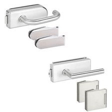 Glastürbeschlag Set Glastürschloss Glastürband OL/UV BB PZ WC Studio Office