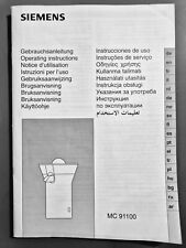 Original Gebrauchsanleitung für Siemens Zitruspresse MC 91100 Porsche Design