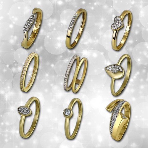 Damen echt gold ringe - echt,