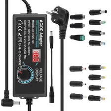 3V-24V Einstellbares Netzteil Universal Netzteiladapter 5A 120W Verstellbarer