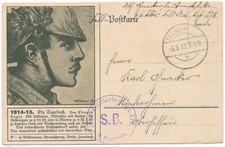 Feldpostkarte mit Werbung von
