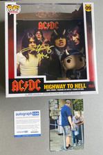ANGUS YOUNG "AC/DC" In-person signed FUNKO POP Albums  Autogramm + Foto
