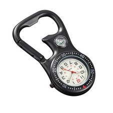 Karabiner Clip-on Quarzuhr Kompass Korkenzieher leuchtende Taschenuhr Outdoor r