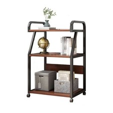 3 Tier Rolling Regalständer Multifunktionales offenes Regal für Home Office
