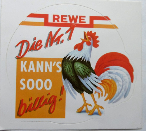 Werbe aufkleber rewe dir 1 - rewe,