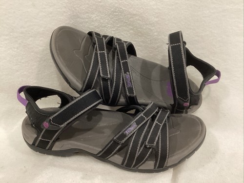 Teva black gray purple strappy - purple,