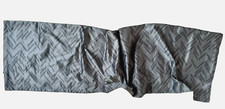 ♥Baumwollmix-Samt♥SEITENSCHLÄFER-Wende-KISSENBEZUG♥ca.40x145cm♥Stäbchen♥Grau♥1x♥
