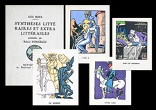 1923 Gus Bofa Synthèses littéraires et extra-littéraires Roland Dorgeles 40 Pl.