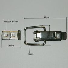 Spannverschluss Kistenverschluss  Nietloch Ø 3,4 mm Stahl verz. Kappenschloss