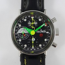 Alain Silberstein Krono 2 Bauhaus in Edelstahl - 1990er Jahre