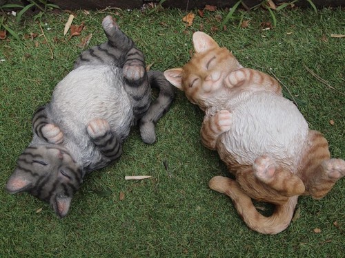 Katze deko figur lebensecht - katze,