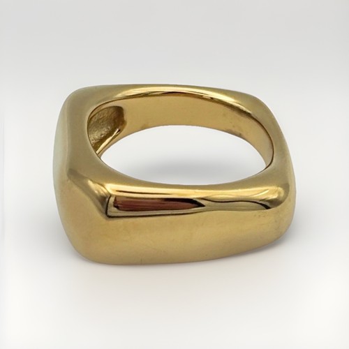 Edelstahl ring gold - ring, chunky