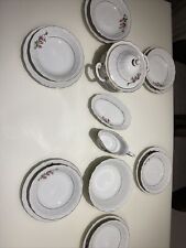 Tafel Service Mit Rose Walbrzych Porzellan/ Made In Poland/ Rarität 16 Teil W5