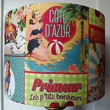 Patchwork Lampenschirm, Retro