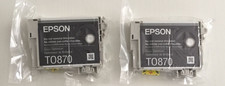 2x Original Epson T0870 Gloss