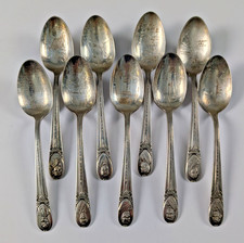 9 Vintage versilberter US