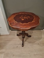 Vintage Holz Intarsien Tisch