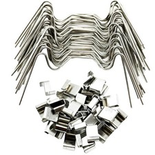100 Stück Gewächshaus Klammern für Hohlkammerplatten W Drahtklammern und Z Clips