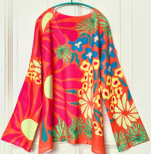 Oversize pullover flower power - flower,