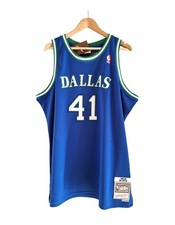 Dirk Nowitzki 1998-99 Dallas Mavericks Rookie Trikot Jersey • Größe XL