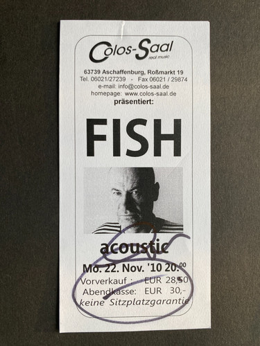 Fish marillion in person - fish, in-person