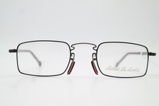 Vintage Brille Robert la Roche 152 Schwarz Weinrot Eckig Brillengestell