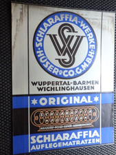 SCHLARAFFIA Matratzen Prospekt ca. 1930 Wuppertal Wichlinghausen Hüser & Co. RAR
